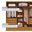 Ver imagem 6 de Guarda Roupa Casal 3 Portas de Correr com 9 Gavetas 100%MDF Pleno