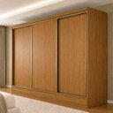 Ver imagem 1 de Guarda Roupa Casal 3 Portas de Correr com 9 Gavetas 100%MDF Pleno