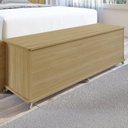 Ver imagem 6 de Conjunto Cabeceira King/Casal - Baú + Mesa de Cabeceira Cinza/Hannover/Fendi