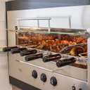 Ver imagem 2 de Churrasqueira Gourmet Rotativa a Gás Natural Embutir 48x77cm Aço Inox Roast Premium 06 Bivolt - Hope