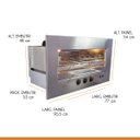 Ver imagem 5 de Churrasqueira Gourmet Rotativa a Gás Natural Embutir 48x77cm Aço Inox Roast Premium 06 Bivolt - Hope