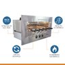 Churrasqueira Gourmet Rotativa a Gás Natural Embutir 48x77cm Aço Inox Roast Premium 06 Bivolt - Hope - 6
