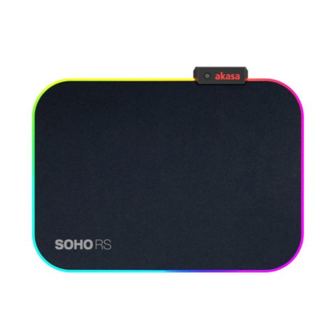 Mousepad Akasa Soho Rs - 350 X 250 X 4mm - Iluminação Rgb - Usb - Ak-mpd-06rb