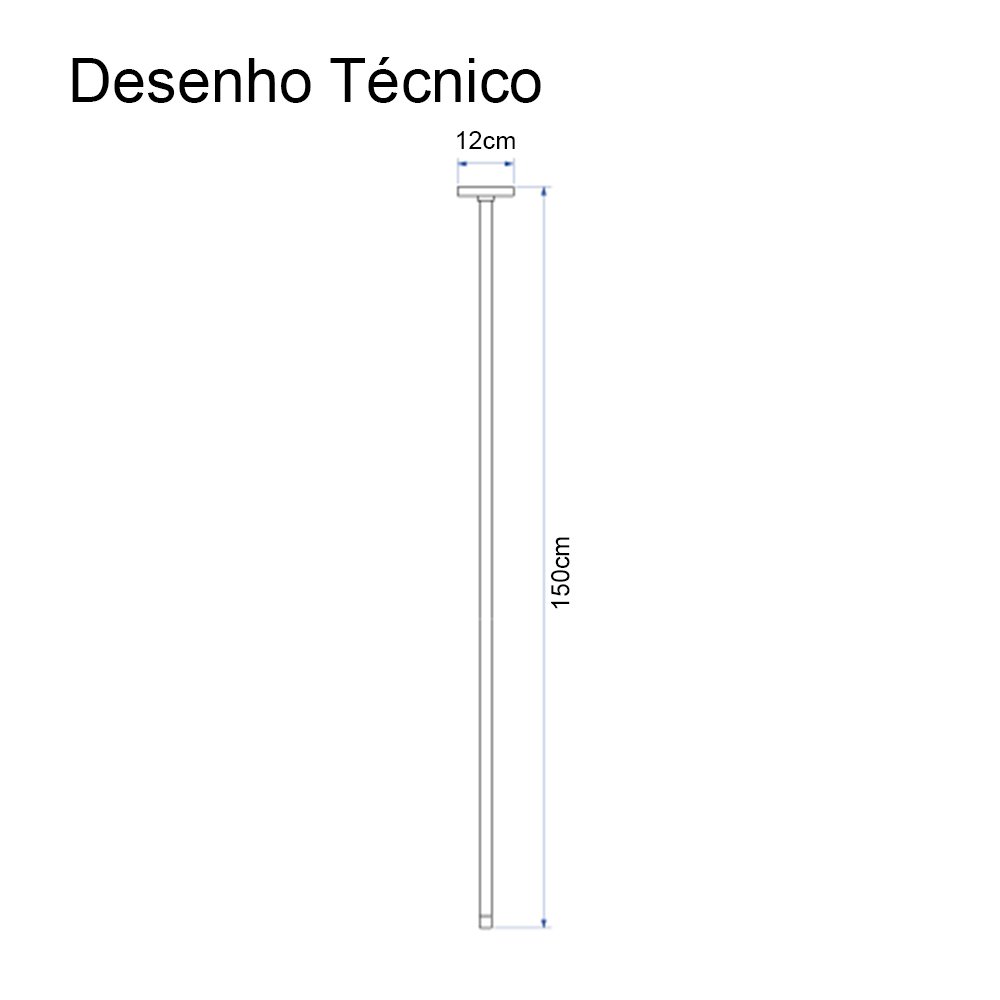 Torneira De Teto Para Lavatorio 100% Inox Escovado - 1,50m - 6