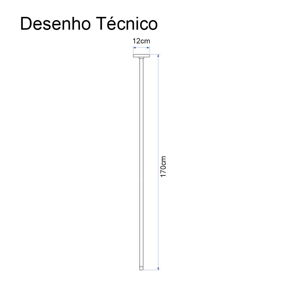 Torneira De Teto Para Lavatorio 100% Inox - Preto 1,70m - 4