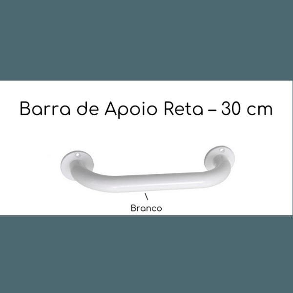 Barra de Apoio Reta 30 CM - Alumínio Branco - 2