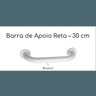 Barra de Apoio Reta 30 CM - Alumínio Branco - 2