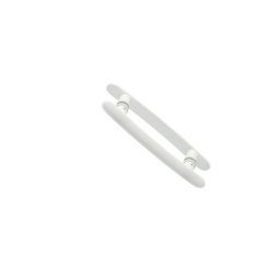 Puxador 300 MM ENTRE FUROS Para Porta Vidro Branco - 1