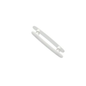 Puxador 300 MM ENTRE FUROS Para Porta Vidro Branco