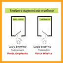 Ver imagem 4 de Porta Social com Postigo Vidro Boreal Alumínio Brilhante - Linha 25 - 210cm - 80cm - Esquerdo