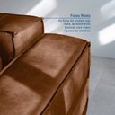 Ver imagem 6 de Conjunto Sofá 220cm e Puff 80cm Baobá CabeCasa MadeiraOriginals Cobre Courino Coffe