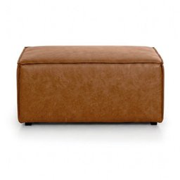 Conjunto Sofá 220cm e Puff 80cm Baobá CabeCasa MadeiraOriginals Cobre Courino Coffe - 12 Conjunto Sofá 220cm e Puff 80cm Baobá CabeCasa MadeiraOriginals Cobre Courino Coffe - 12