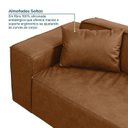 Ver mais imagens de Conjunto Sofá 220cm e Puff 80cm Baobá CabeCasa MadeiraOriginals Cobre Courino Coffe