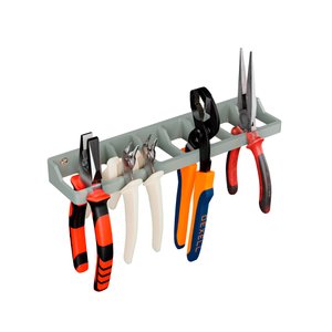 Organizador Versátil: Suporte Multiuso para Alicates e Ferramentas - Cinza