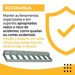 Organizador Versátil: Suporte Multiuso para Alicates e Ferramentas - Cinza - 9