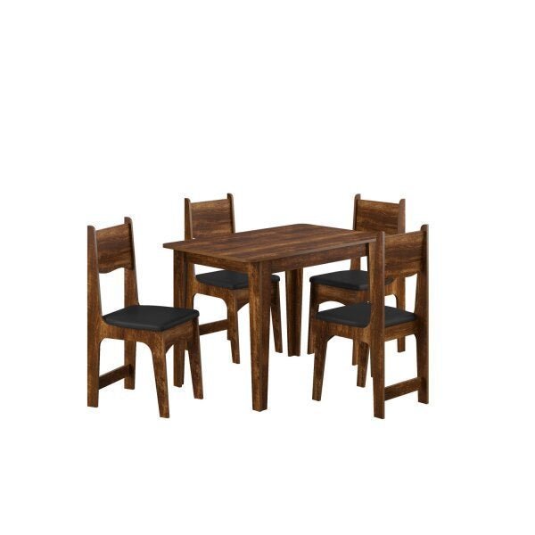 Conjunto Sala de Jantar Mesa e 4 Cadeiras Nicoli Soneto Móveis - 2