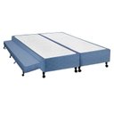 Ver imagem 1 de Cama Box Base c/Auxiliar Queen Poli Tecido Blue (158x198x27) - Castor