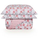 Ver imagem 2 de Colcha Casal 300 Fios Bliss - Naturalle Fashion Branca/Rose