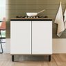 Balcão de Cozinha Laura 80cm 02 portas LA1101 Delmarco - Delmarco Mel/Branco Touch - 1
