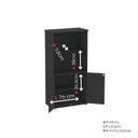 Ver imagem 7 de Armário Misto para Escritório com Nicho e Portas com Chave 159,6cm P25 Pandin Branco/Preto