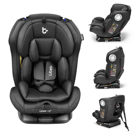 Cadeirinha Cadeira de Bebê para Auto Carro 0 a 36 Kg Isofix Reclinavel Gira 360° Litet