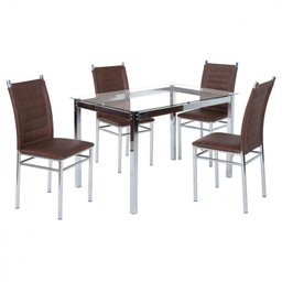 Conjunto Sala de Jantar Tokio Mesa 4 Cadeiras  - 2