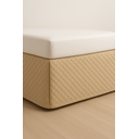 Ver imagem 1 de Saia para Cama Box Matelada com Elástico Casal Cor Bege 1 Peça