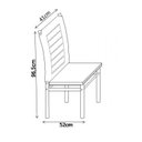 Ver imagem 4 de Conjunto Sala de Jantar 4 Cadeiras Retangular Vidro Cromado/Preto Tokio