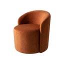 Ver imagem 4 de Conjunto 01 Poltrona + Sofá Curvo Orgânico Nature Gaia Suede Terracota - Montanaris Decor
