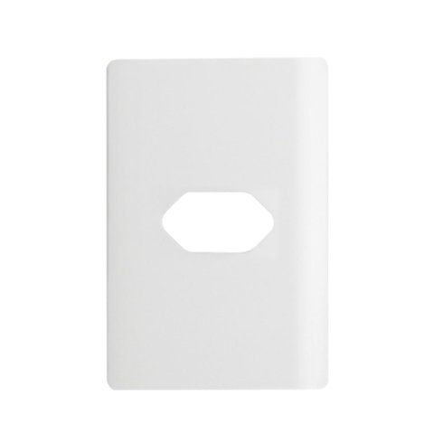 Placa 4x2 para 1 Tomada Horizontal + Suporte Branco da Linha Novara - 1100/67 - Dicompel Ekron