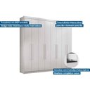 Ver imagem 2 de Guarda Roupa Casal 8 Portas e 4 Gavetas Master New 8.4 Jatoba - Santos Andirá