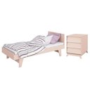 Ver imagem 5 de Jogo de Quarto Infantil Prince com Guarda Roupa 4 Portas e Berço Multifuncional Rosa Fosco - Reller