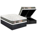 Ver imagem 1 de Cama Box Baú King: Colchão Molas Pocket Ensacadas Castor Silver Star Air Max 3D + Base CRC Suede