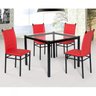 Conjunto Sala de Jantar Tokio Mesa 4 Cadeiras - 1