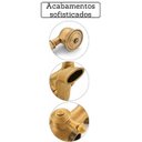 Ver imagem 4 de Torneira Banheira Luxo Misturador Bronze Retrô Quente e Frio Bronze Escovado