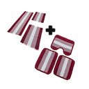 Ver imagem 1 de Jogo de Banheiro + Kit Passadeira Tapete de Cozinha 3 Peças para Casa Kit Vinho