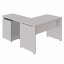 Ver imagem 6 de Mesa em L Mesa em L 1,20m 3 Gavetas MDP 120cm Cinza F5 Office