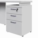 Ver imagem 3 de Mesa em L Mesa em L 1,20m 3 Gavetas MDP 120cm Cinza F5 Office