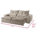 Ver imagem 5 de Sofá 4 Lugares Retrátil e Reclinável Máximo 2.50m Veludo Bege