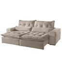 Ver imagem 2 de Sofá 4 Lugares Retrátil e Reclinável Máximo 2.50m Veludo Bege