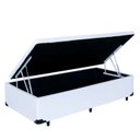 Ver imagem 1 de Base Box Baú Solteiro a Colchões Sintético Branco 49x88x188