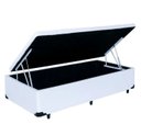 Ver imagem 1 de Base Box Baú Solteiro a Colchões Sintético Branco 49x88x188