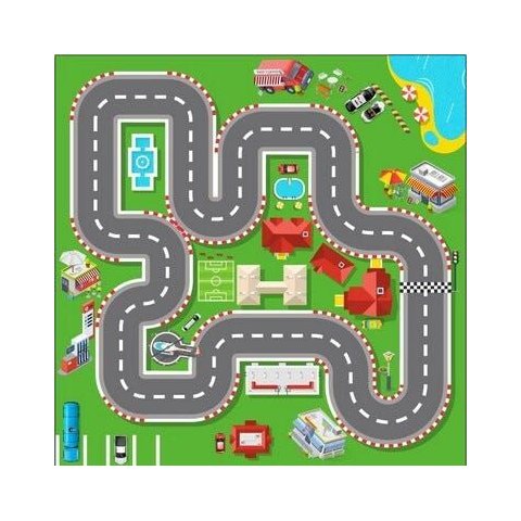Pista de Corrida de Carrinhos - Tapete Interativo - Brinquedo Lúdico 2 Metros