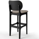 Ver mais imagens de Kit 6 Banquetas Alta Bar Cozinha Sala Jantar Fixa Betta L02 Preto Linho Bege - Lyam Decor