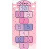 Jogo amarelinha - brinquedo interativo em lona impressa - Rosa - 1
