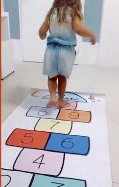 Jogo amarelinha - brinquedo interativo em lona impressa - Colorido