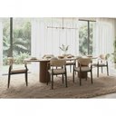Ver imagem 2 de Mesa de Jantar West 270cm X 100cm 10 Lugares Lâmina Natural de Madeira Castanho