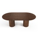 Ver imagem 3 de Mesa de Jantar West 270cm X 100cm 10 Lugares Lâmina Natural de Madeira Castanho