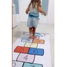 Jogo amarelinha - brinquedo interativo em lona impressa - Azul - 1