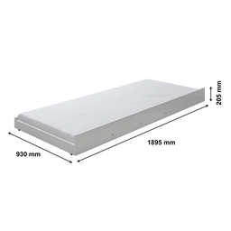 Cama Auxiliar Estrado Reforçada com Rodinhas Cama Solteiro:branco - 3